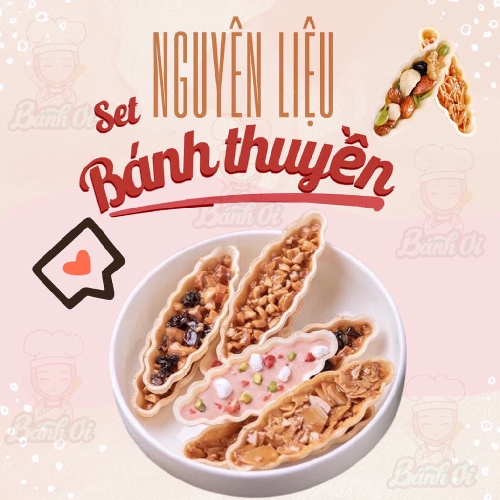 Set nguyên liệu làm bánh thuyền