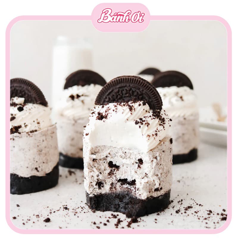 Set nguyên liệu làm bánh Cheese Cake Oreo