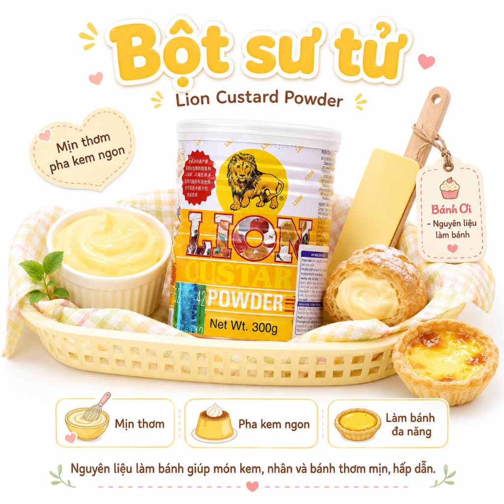 Bột custard trứng Lion