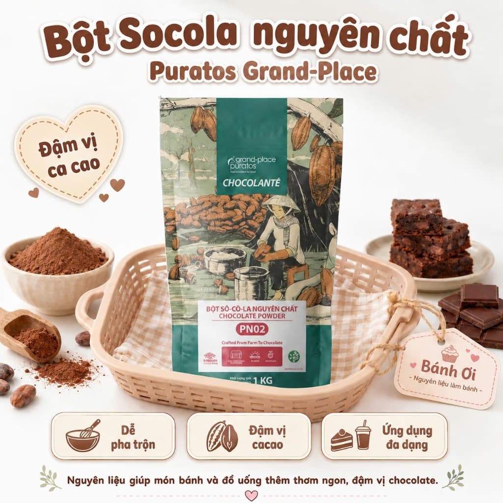Bột socola nguyên chất Grand Place