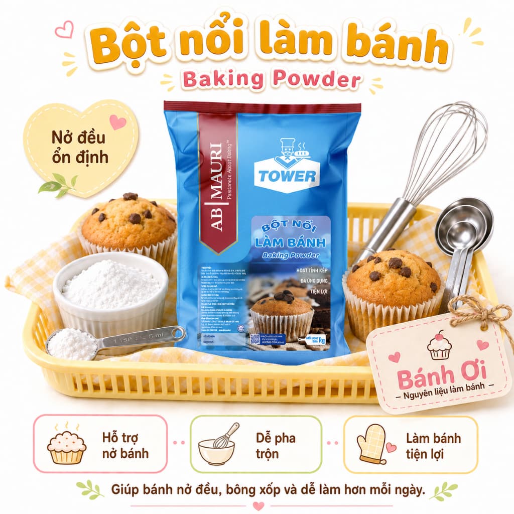 Bột nổi - Bột nở Baking Powder MB Mauri