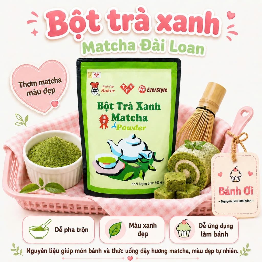 Bột trà xanh Matcha Đài Loan