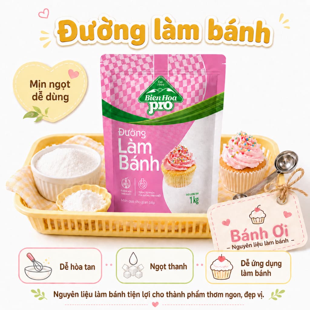 Đường Xay - Đường bột làm bánh (Baking sugar)