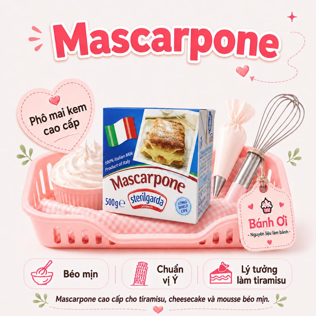 Mascarpone Sterilgarda Ý 500g