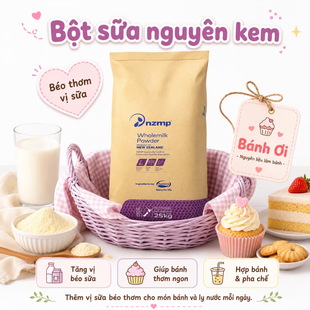 Bột Sữa Nguyên Kem - Whollemilk