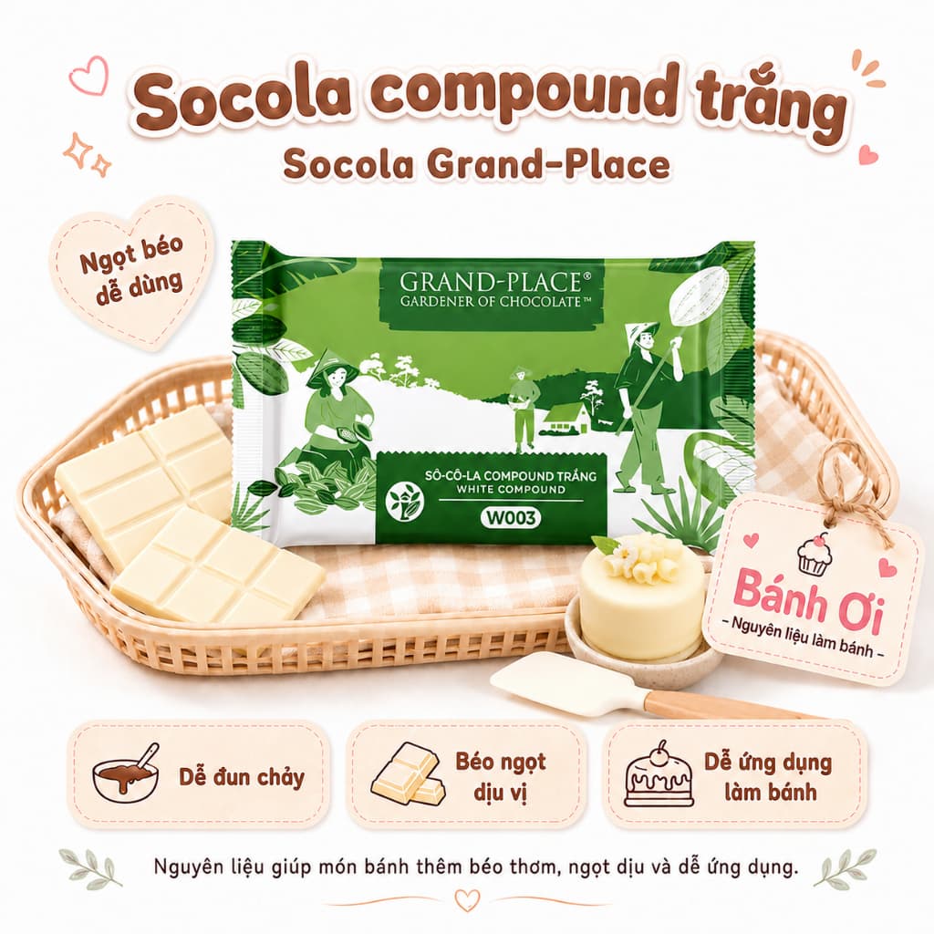Socola Compound trắng / Socola thẻ trắng