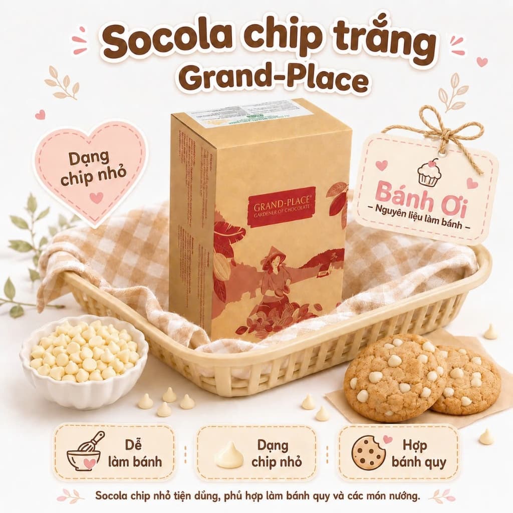 Socola chip trắng puratos