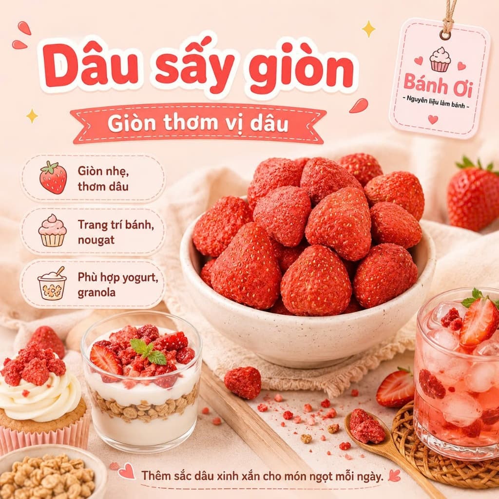 Dâu tây sấy giòn