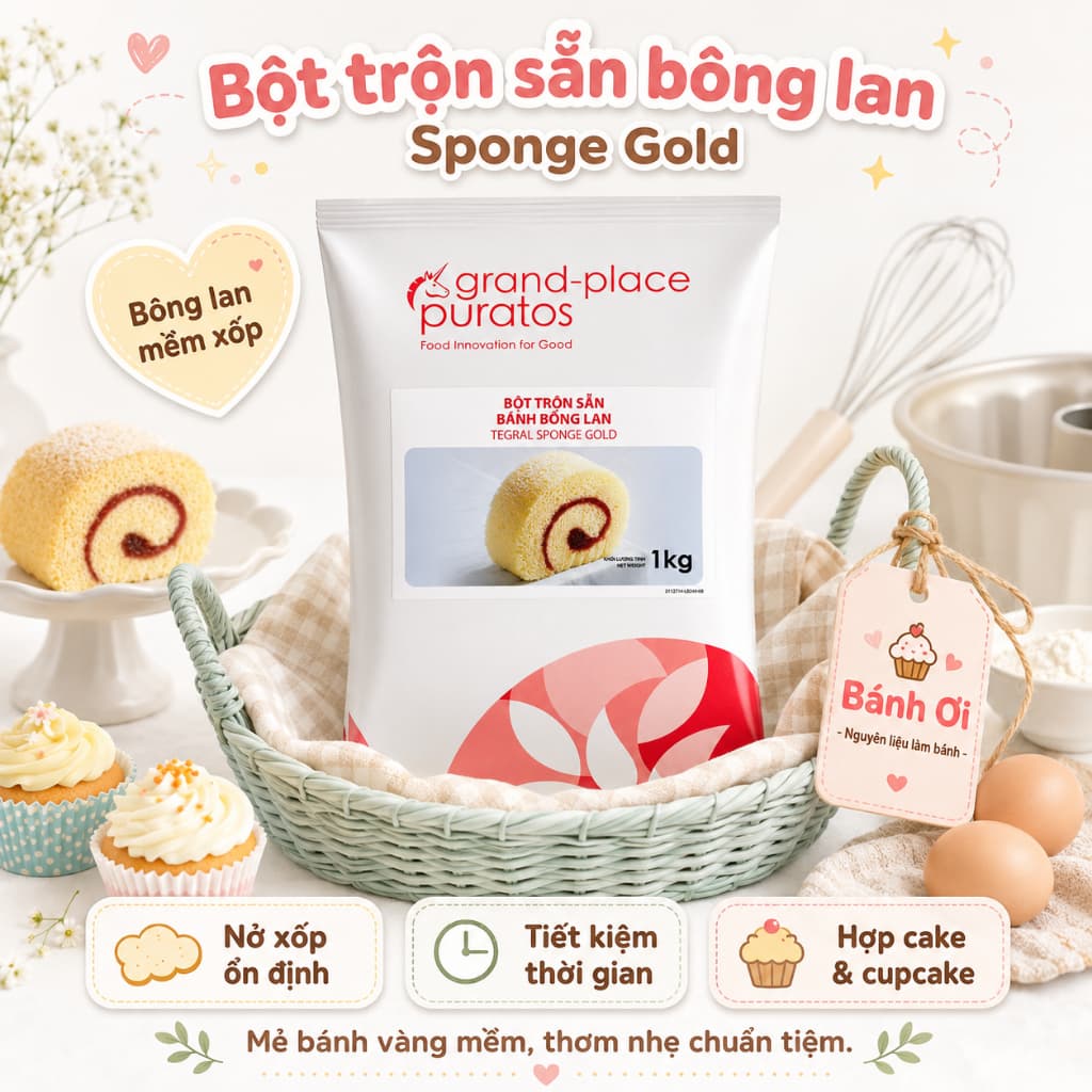 Bột trộn sẵn bánh bông lan Puratos