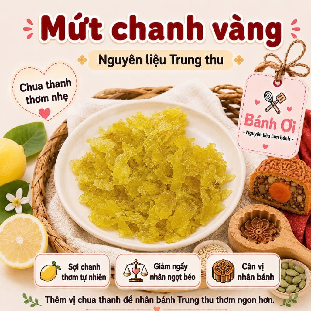 Mứt chanh vàng cắt sợi